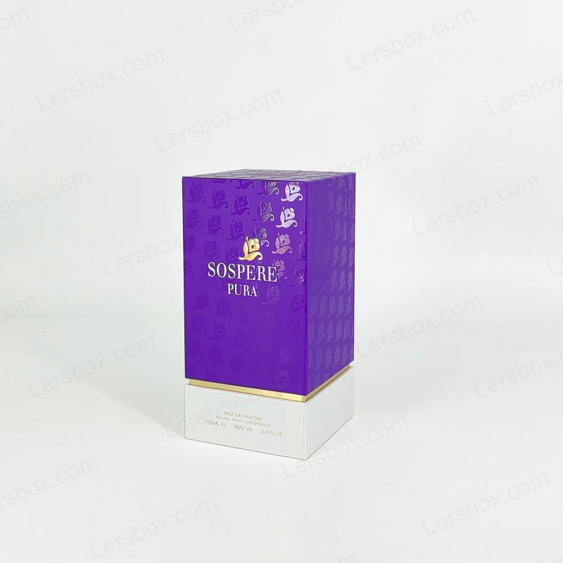 Premium kruta kutija parfema s logotipom zlatne folije i ručno izrađenom eva ladica hp006